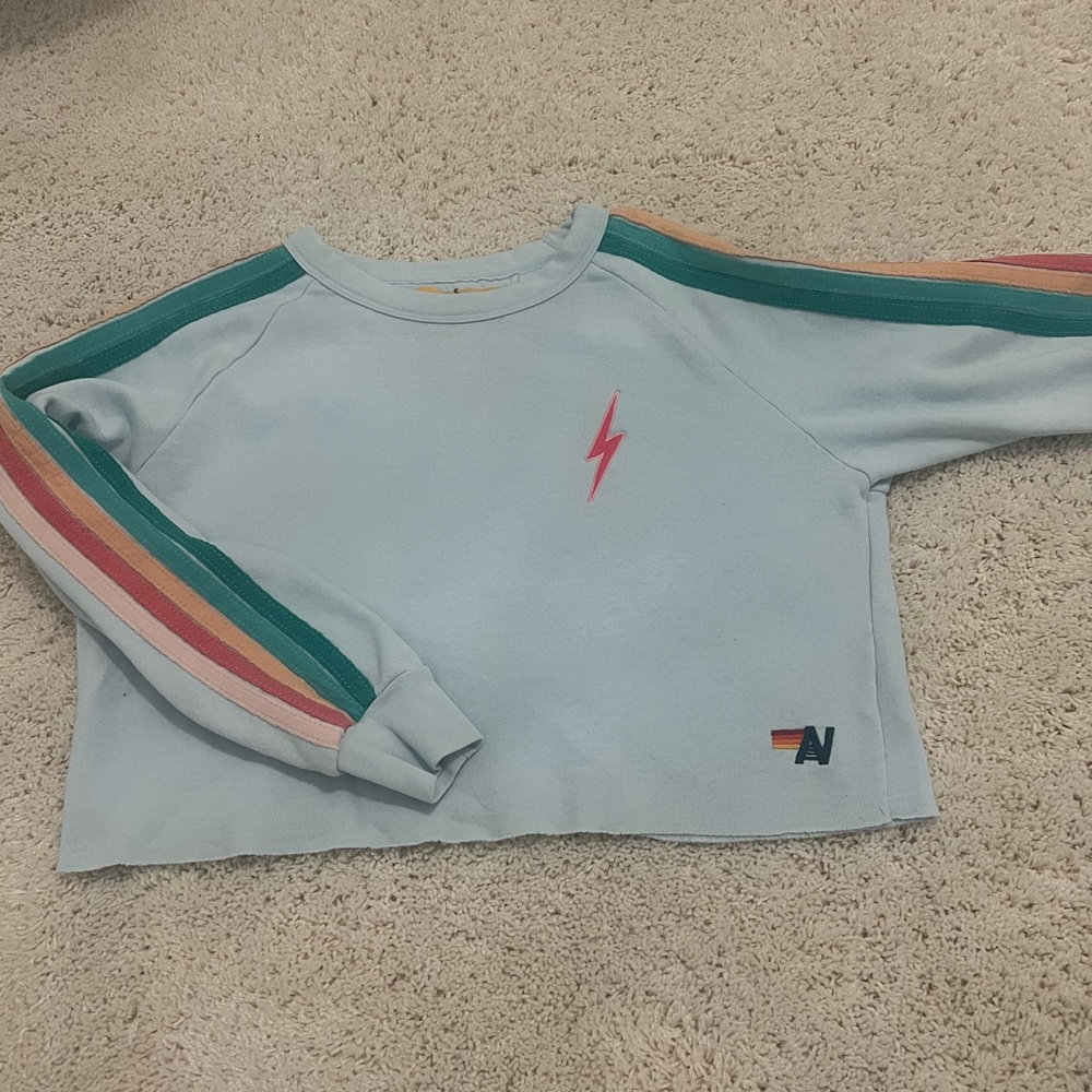 Cropped Aviator Nation Crewneck